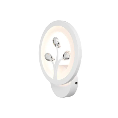 Lampi & Aplice Smart - Aplica LED DAISY, 13W, Lumina Rece/Calda/Neutra, Alb cu Cristal