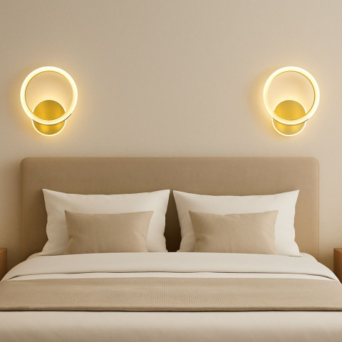 Aplica LED Dario, 33W, Lumina Rece/Calda/Neutra, Auriu [1]