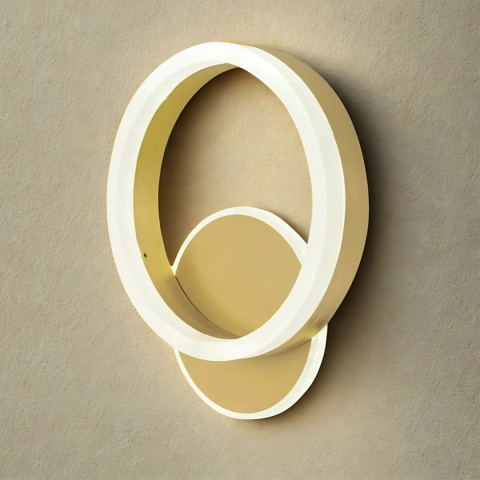 Iluminat Smart Home - Aplica LED Dario, 33W, Lumina Rece/Calda/Neutra, Auriu