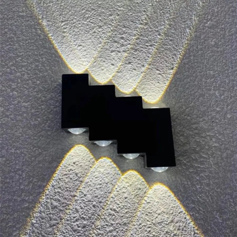 Aplica LED de Exterior Aeetes, 8W, Metal, Negru [2]