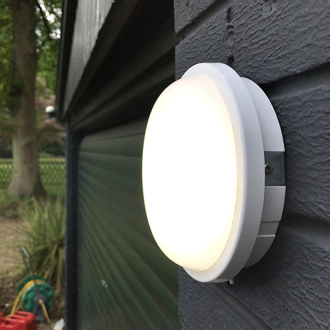 Curte si Gradina- Solutii Smart pentru Exterior - Aplica LED de Exterior AX310/218WH, Diametru 21.8, Lumina Calda 3000K, IP65, Alb