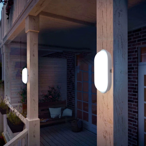 Curte si Gradina- Solutii Smart pentru Exterior - Aplica LED de Exterior AX320/218WH, Lumina Calda 3000K, IP65, Alb, Metal