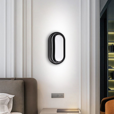 Curte si Gradina- Solutii Smart pentru Exterior - Aplica LED de Exterior AX322/214BK, Lumina Calda 3000K, IP65, Negru