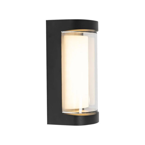 Camere supraveghere si Iluminat Smart pentru Exterior - Aplica LED de Exterior Han, 12W, Metal, Negru