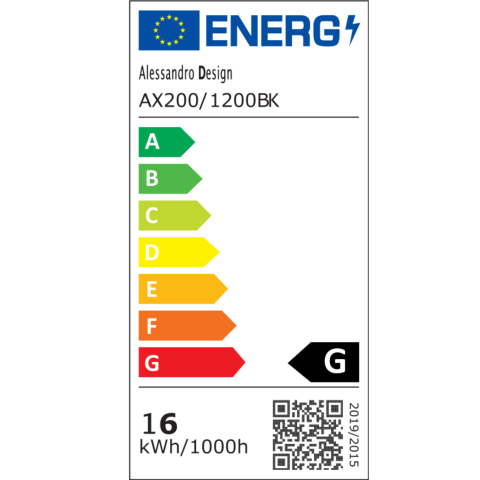 Aplica LED de Exterior Mack, Lungime 120cm, 16W, IP65, Metal, Liniar, Negru [3]