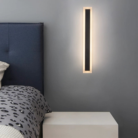 Aplica LED de Exterior Mack, Lungime 30cm, 4W, IP65, Metal, Liniar, Negru [2]