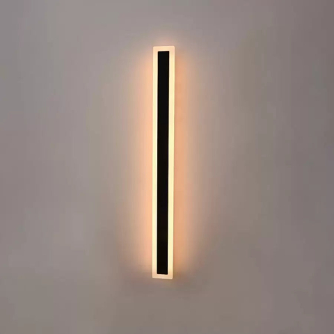 Curte si Gradina- Solutii Smart pentru Exterior - Aplica LED de Exterior Mack, Lungime 90cm, 10W, IP65, Metal, Liniar, Negru