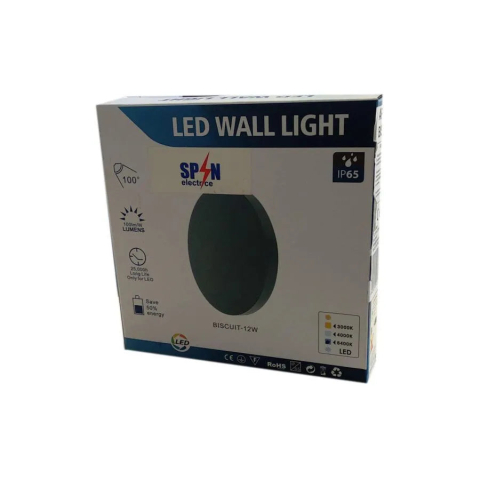 Aplica LED de Exterior Molan 12W 6000K IP65 Gri [3]