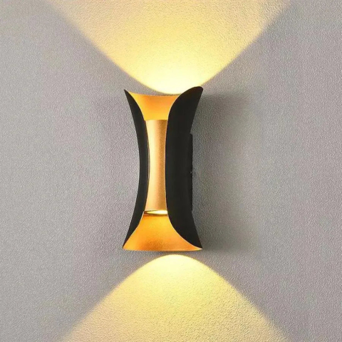 Aplica LED de Exterior Pauline, 10W, Metal, Negru si Auriu [3]