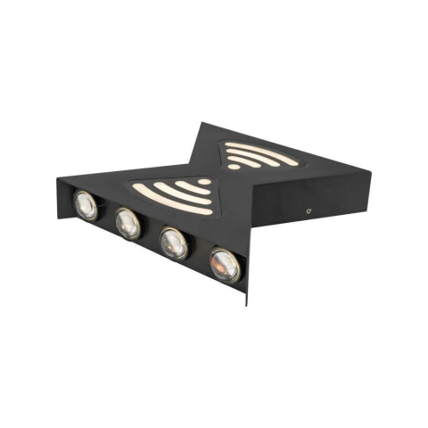 Aplica LED de Exterior Retelis, 12W, Metal, Negru [3]