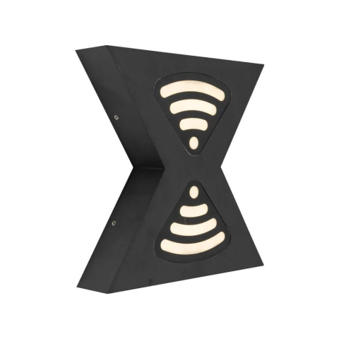 Camere supraveghere si Iluminat Smart pentru Exterior - Aplica LED de Exterior Retelis, 12W, Metal, Negru