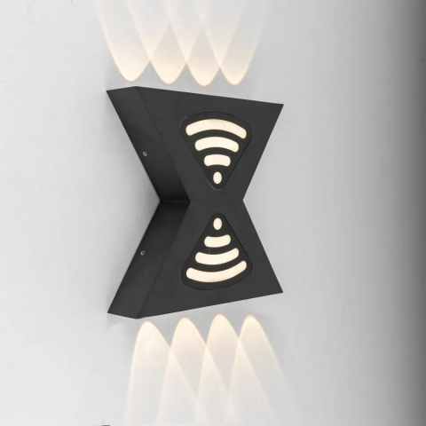 Aplica LED de Exterior Retelis, 12W, Metal, Negru [1]
