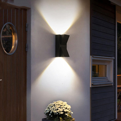 Produse Alessandro - Aplica LED de Exterior si Interior, 2 Surse x 5W, IP65, ABS, Negru, 3000K, AX100/2BK