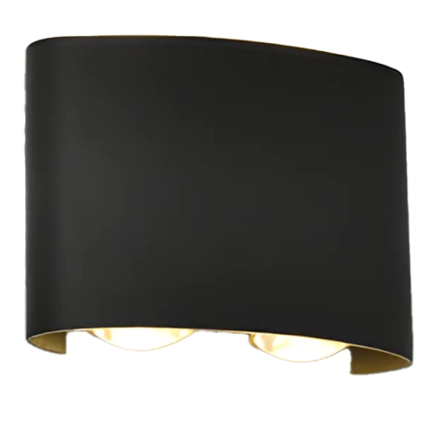 Aplica LED de Exterior si Interior, 4 Surse x 1W, IP65, ABS, Negru, 3000K [3]