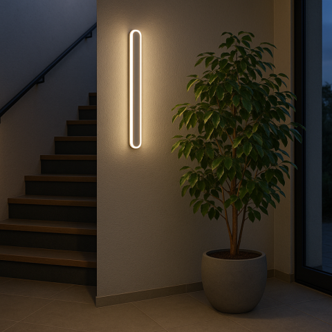 Aplica LED de Exterior SUHA, Lungime 50cm, 6W, IP65, Metal, Liniar, Alb [2]