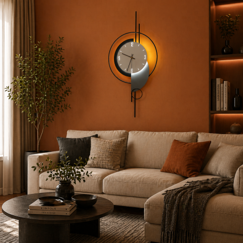 Lampi & Aplice Smart - Aplica LED Decorativa ARTY 80x40 cm Lumina Rece/Neutra/Calda Negru