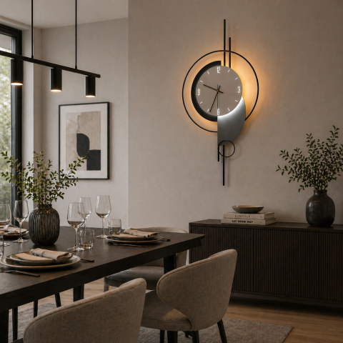 Aplica LED Decorativa ARTY 80x40 cm Lumina Rece/Neutra/Calda Negru [1]