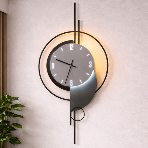 Aplica LED Decorativa ARTY 80x40 cm Lumina Rece/Neutra/Calda Negru [3]