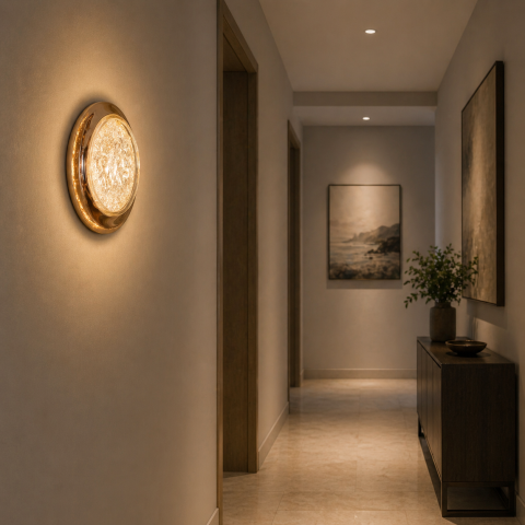 Lampi & Aplice Smart - Aplica LED Decorativa CELESTIA Ø20 Lumina Rece/Neutra/Calda Auriu