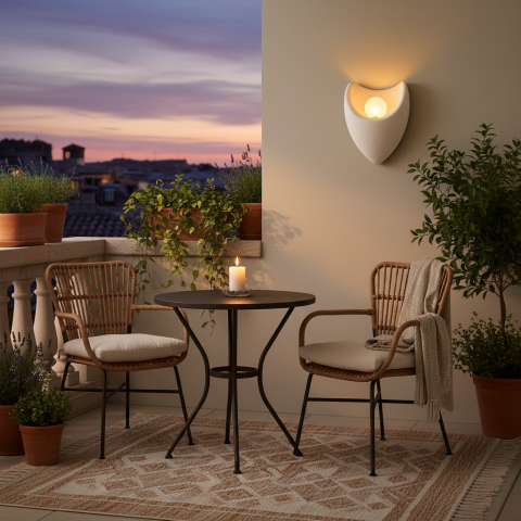 Iluminat Smart Home - Aplica LED Decorativa CONNO, 26cm, 1xE27, Polistiren, Alb