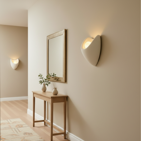 Aplica LED Decorativa CONNO, 26cm, 1xE27, Polistiren, Alb [1]