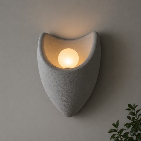 Aplica LED Decorativa CONNO, 26cm, 1xE27, Polistiren, Gri [3]