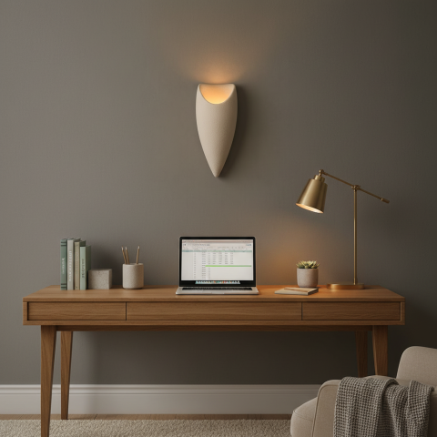 Produse Alessandro - Aplica LED Decorativa CORVUS, 40x18cm, 1xE27, Polistiren, Gri