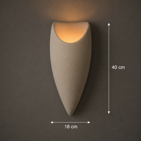 Aplica LED Decorativa CORVUS, 40x18cm, 1xE27, Polistiren, Gri [3]
