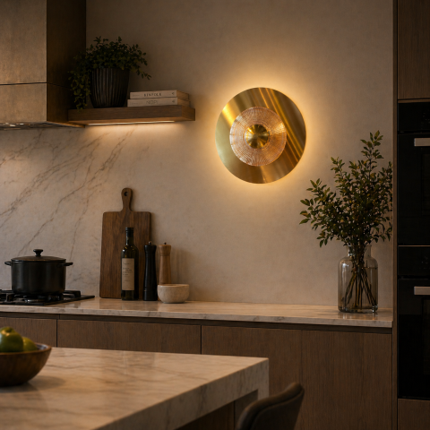 Lampi & Aplice Smart - Aplica LED Decorativa DOME Lumina Rece/Neutra/Calda Auriu