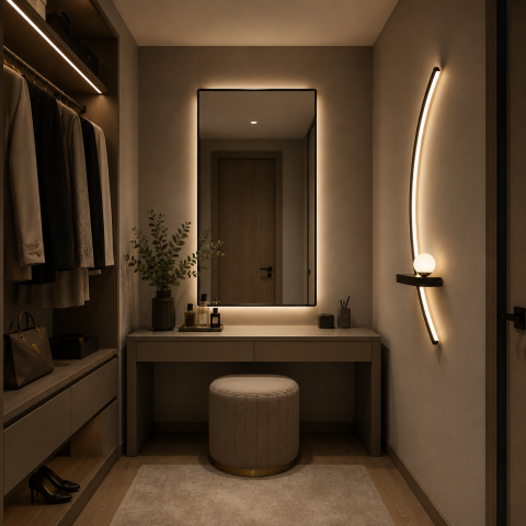 Lampi & Aplice Smart - Aplica LED Decorativa GDANSK, 20W, 57x20cm, Lumina Calda / Neutra/ Rece, Negru, Metal si Acril