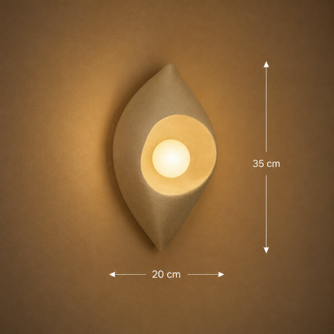 Aplica LED Decorativa LEFFER, 30x20cm, 1xE27, Polistiren, Alb [3]