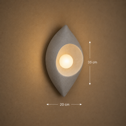 Aplica LED Decorativa LEFFER, 30x20cm, 1xE27, Polistiren, Gri [3]