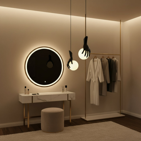 Aplica LED Decorativa MANOS, 13x120cm, 2xG9, Sticla si Resina, Negru [3]