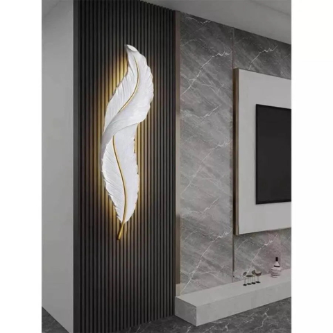 Aplica LED Esther, forma Pana, 36W, 87cm Alb/Auriu [3]
