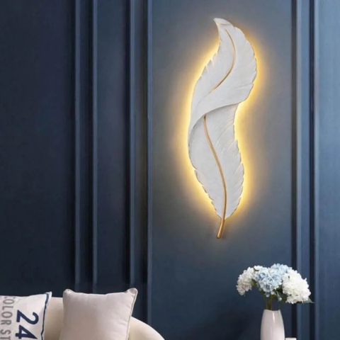 Aplica LED Esther, forma Pana, 36W, 87cm Alb/Auriu [2]