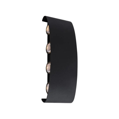 Aplica LED Exterior Ellis, 8W, 8 Surse de lumina, Lumina Calda, Negru [1]