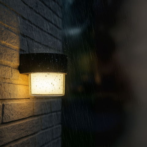 Aplica LED Exterior MIRA, 1 Sursa de lumina, Lumina Calda, Negru [1]