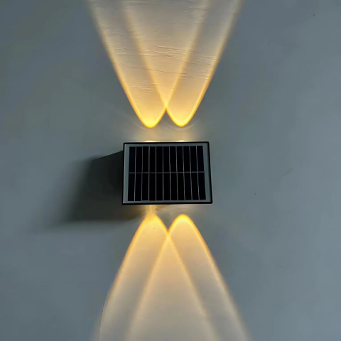 Candelabre LED Cristal Moderne - Aplica LED Exterior Solaris, 4 Surse de lumina, Lumina Calda, Negru
