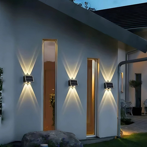 Aplica LED Exterior Solaris, 4 Surse de lumina, Lumina Calda, Negru [1]