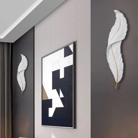 Iluminat Smart Home - Aplica LED Pena 25W 63cm Alb Auriu