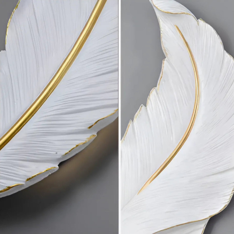 Aplica LED, Pena Decorativa 85CM 31W Lumina Rece/Calda/Neutra Alb Auriu [1]