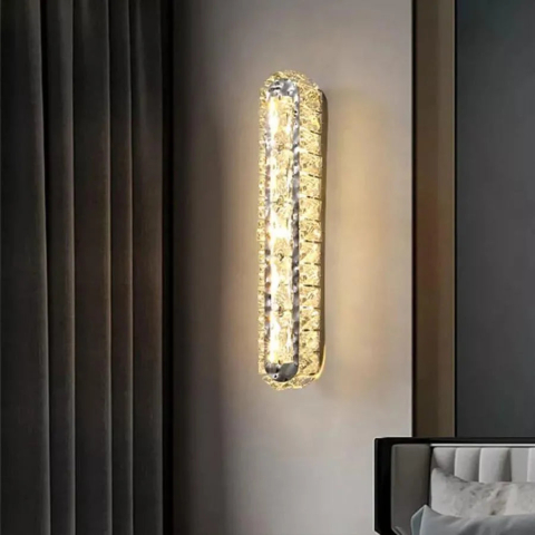 Lampi & Aplice Smart - Aplica LED PRISCILA, 5W, Cristal, Crom Lucios, Lumina Calda/Rece/Neutra