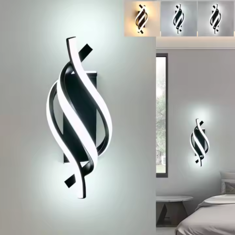 Aplica LED Reid 13W, Lumina Rece/Calda/Neutra, Negru [3]