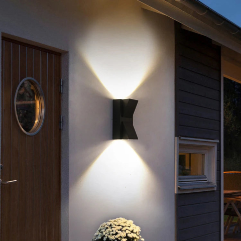 Aplica LED Scarlat Exterior, 6W, Negru, Metal, IP65, 3000K [2]