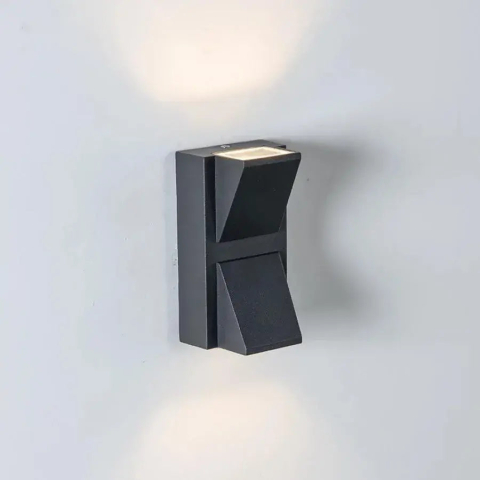 Aplica LED Scarlat Exterior, 6W, Negru, Metal, IP65, 3000K [1]