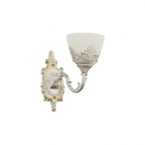 Lustre LED Moderne - Aplica Rustic COTTAGE, 1*E27, Alb, Metal si Sticla