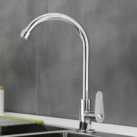 Produse Alessandro - Baterie Apa Rece Inox, Crom, Pipa Rotativa, Inalta WH511
