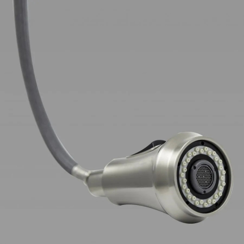 Baterie Bucatarie cu Dus Extractibil, Alama Sanitara, Crom, W054 [3]