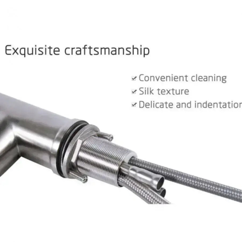 Baterie Bucatarie cu Dus Extractibil, Inox SUS304, Satinat, CF018 [1]