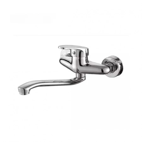 Obiecte sanitare - Baterie Bucatarie de Perete cu Pipa Rotativa, Aliaj, Crom, PM018